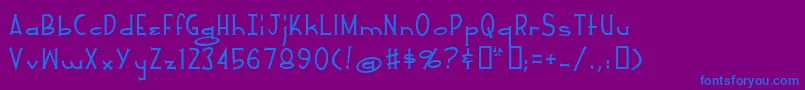 WhiteRussian Font – Blue Fonts on Purple Background