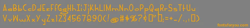 WhiteRussian-Schriftart – Orangefarbene Schriften auf grauem Hintergrund