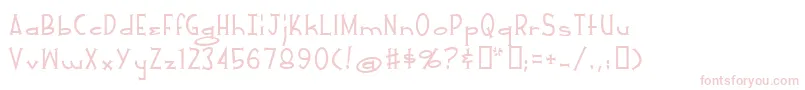 WhiteRussian Font – Pink Fonts on White Background