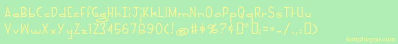 WhiteRussian Font – Yellow Fonts on Green Background