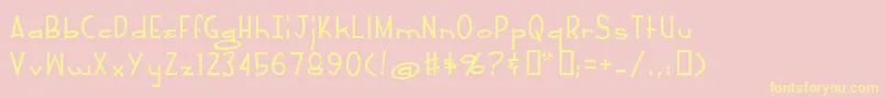 WhiteRussian Font – Yellow Fonts on Pink Background