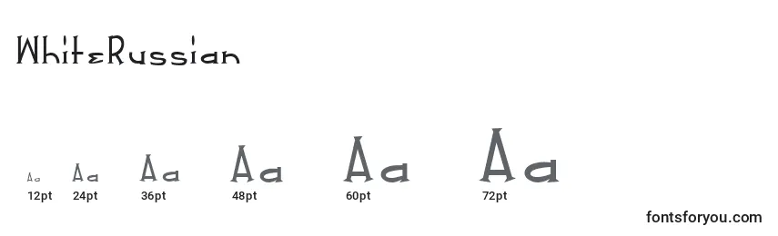 Размеры шрифта WhiteRussian