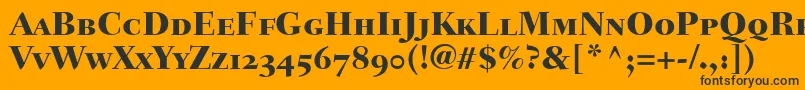 FairfieldLh85HeavySmallCapsOldStyleFigures Font – Black Fonts on Orange Background