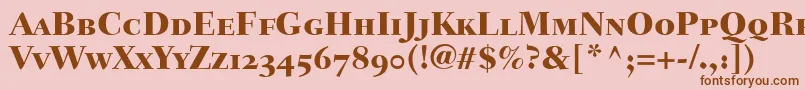 FairfieldLh85HeavySmallCapsOldStyleFigures Font – Brown Fonts on Pink Background