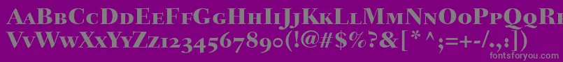 FairfieldLh85HeavySmallCapsOldStyleFigures Font – Gray Fonts on Purple Background