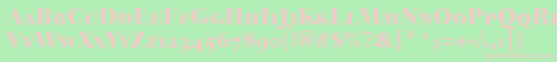FairfieldLh85HeavySmallCapsOldStyleFigures Font – Pink Fonts on Green Background