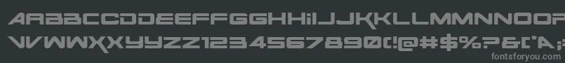 Fonte SpaceRangerExpanded – fontes cinzas em um fundo preto