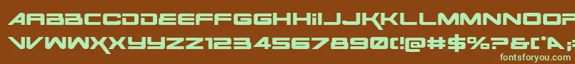 SpaceRangerExpanded Font – Green Fonts on Brown Background