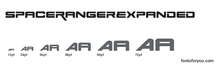 Размеры шрифта SpaceRangerExpanded