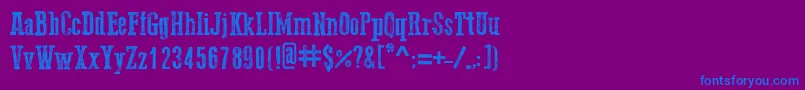 Go2OldWestern Font – Blue Fonts on Purple Background