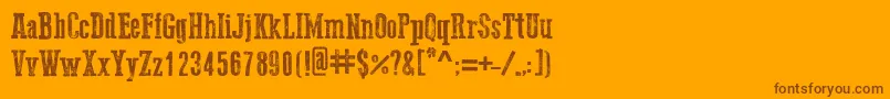 Go2OldWestern Font – Brown Fonts on Orange Background