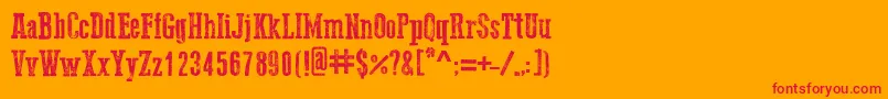 Go2OldWestern Font – Red Fonts on Orange Background
