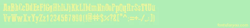 Go2OldWestern Font – Yellow Fonts on Green Background