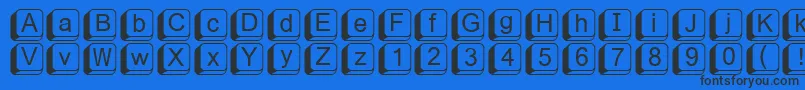Fikey1 Font – Black Fonts on Blue Background