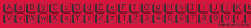 Fonte Fikey1 – fontes pretas em um fundo vermelho