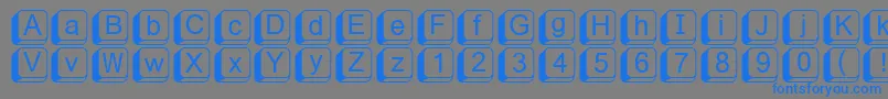 Шрифт Fikey1 – синие шрифты на сером фоне