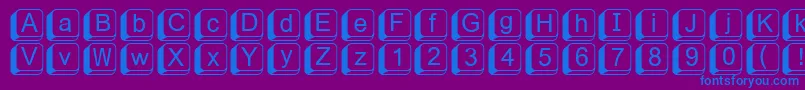 フォントFikey1 – 紫色の背景に青い文字