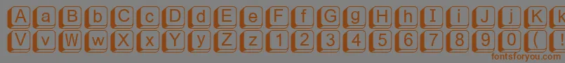 Fikey1-Schriftart – Braune Schriften auf grauem Hintergrund