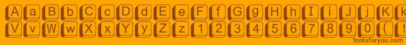 Fikey1 Font – Brown Fonts on Orange Background