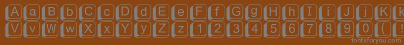 フォントFikey1 – 茶色の背景に灰色の文字