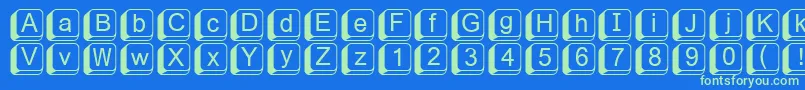 Fikey1 Font – Green Fonts on Blue Background