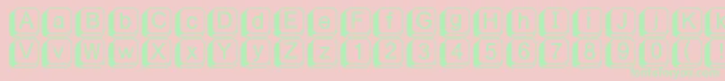 fuente Fikey1 – Fuentes Verdes Sobre Fondo Rosa