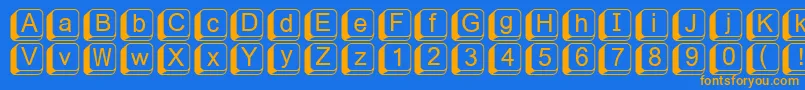 Police Fikey1 – polices orange sur fond bleu
