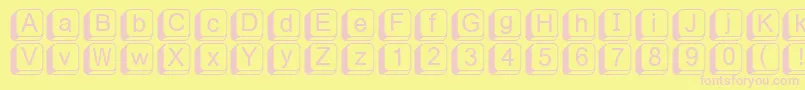 Шрифт Fikey1 – розовые шрифты на жёлтом фоне