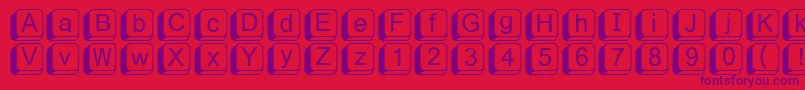 Fikey1-Schriftart – Violette Schriften auf rotem Hintergrund