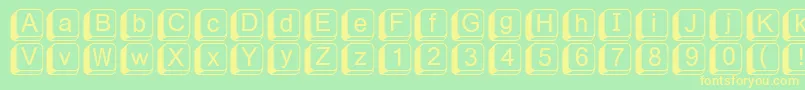 Fikey1 Font – Yellow Fonts on Green Background
