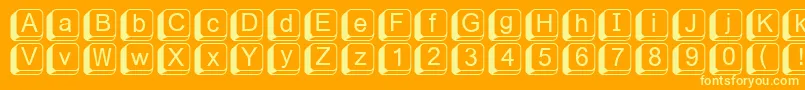 Czcionka Fikey1 – żółte czcionki na pomarańczowym tle