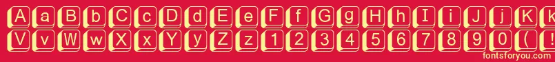 フォントFikey1 – 黄色の文字、赤い背景