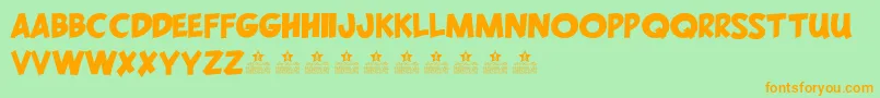 LoneWolfPersonalUse Font – Orange Fonts on Green Background