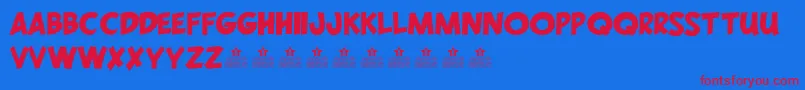 LoneWolfPersonalUse Font – Red Fonts on Blue Background