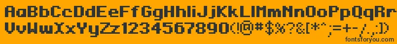 Regub Font – Black Fonts on Orange Background