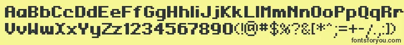 Regub Font – Black Fonts on Yellow Background