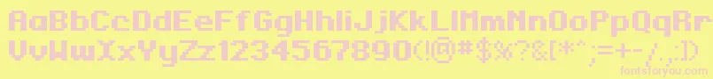 Regub Font – Pink Fonts on Yellow Background