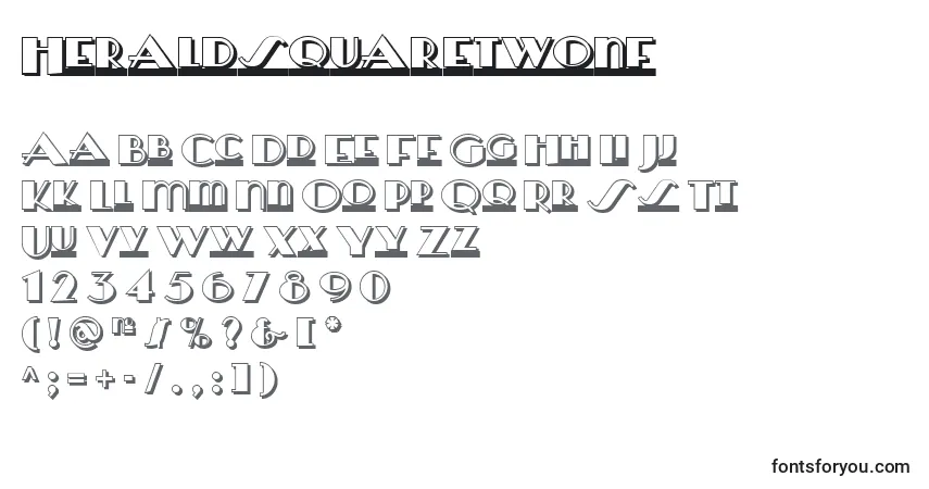 Schriftart Heraldsquaretwonf – Alphabet, Zahlen, spezielle Symbole