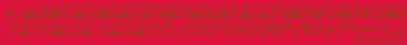Police Heraldsquaretwonf – polices brunes sur fond rouge