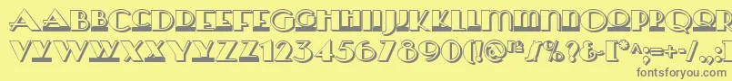 Heraldsquaretwonf Font – Gray Fonts on Yellow Background