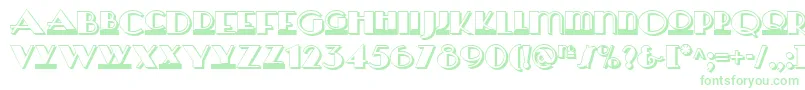 Heraldsquaretwonf Font – Green Fonts on White Background