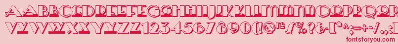 Heraldsquaretwonf Font – Red Fonts on Pink Background