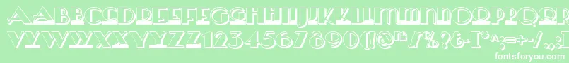 Heraldsquaretwonf Font – White Fonts on Green Background