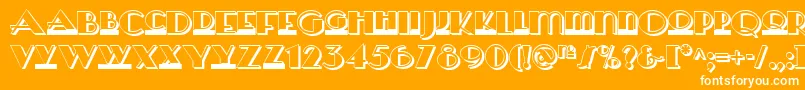 フォントHeraldsquaretwonf – オレンジの背景に白い文字