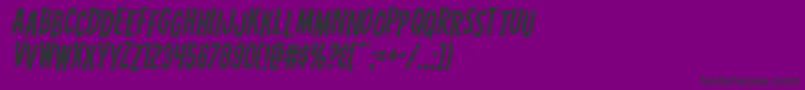 Czcionka Carnivalcorpsestagital – czarne czcionki na fioletowym tle