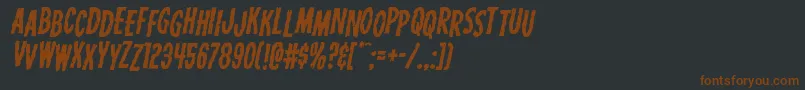 Carnivalcorpsestagital-fontti – ruskeat fontit mustalla taustalla