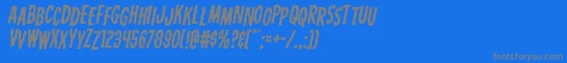 Carnivalcorpsestagital Font – Gray Fonts on Blue Background