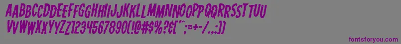 Carnivalcorpsestagital Font – Purple Fonts on Gray Background