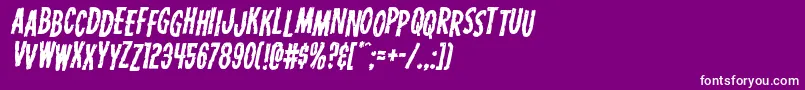 Carnivalcorpsestagital Font – White Fonts on Purple Background