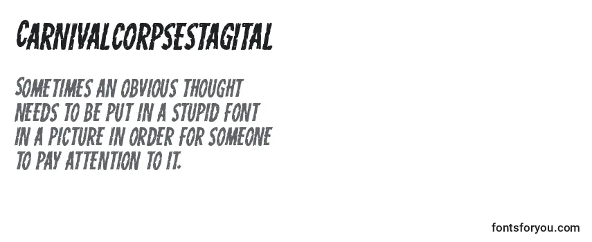 Review of the Carnivalcorpsestagital Font